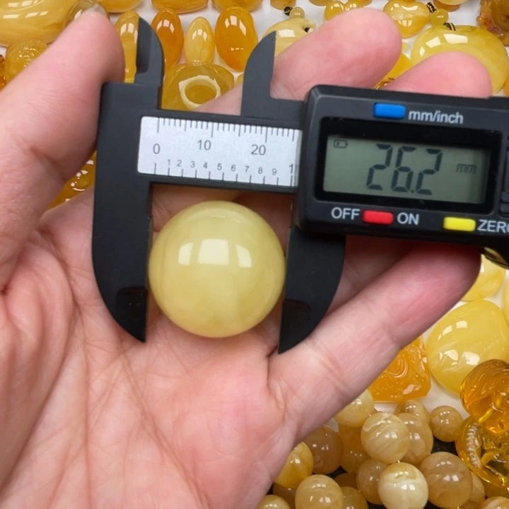 裸石蜜蜡未镶嵌蜜蜡圆珠