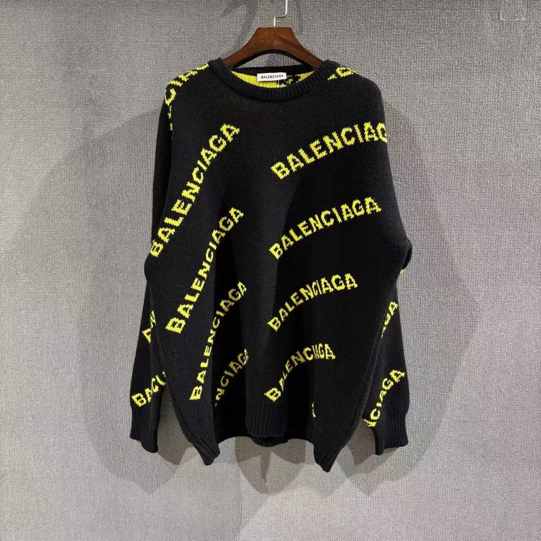 95新 Balenciaga/巴黎世家 （pm）满印弹幕毛衣 95新无洗标/8447