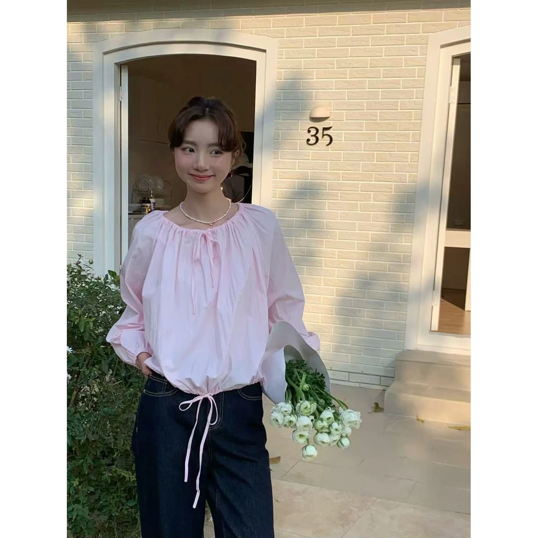 【福利】韩系温柔纯色衬衫#H25c031