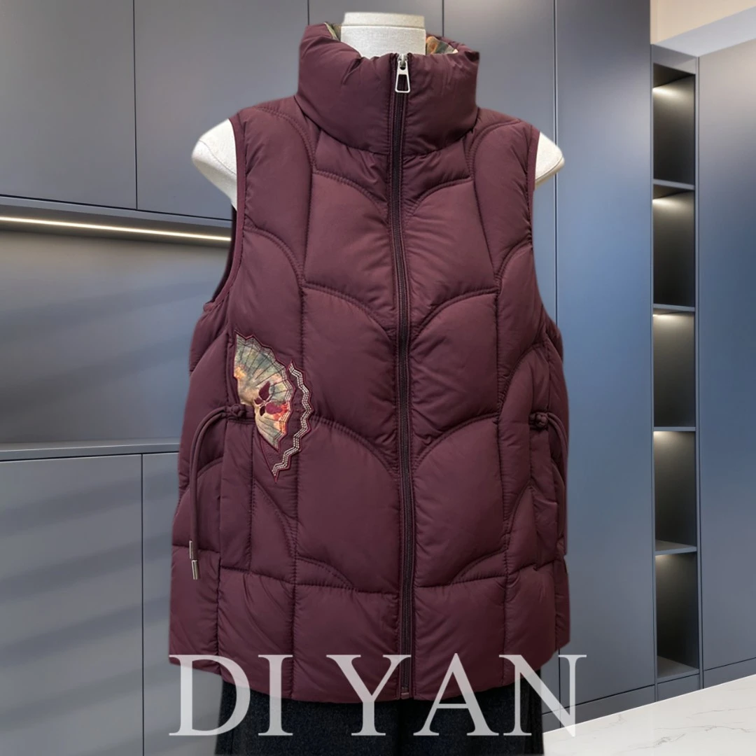 中年妈妈冬装马夹2025新款中老年女装洋气马甲上衣中年女冬季外套