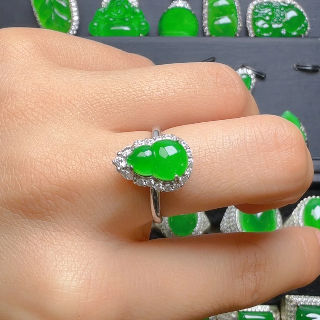 颈饰银S925镶嵌翡翠