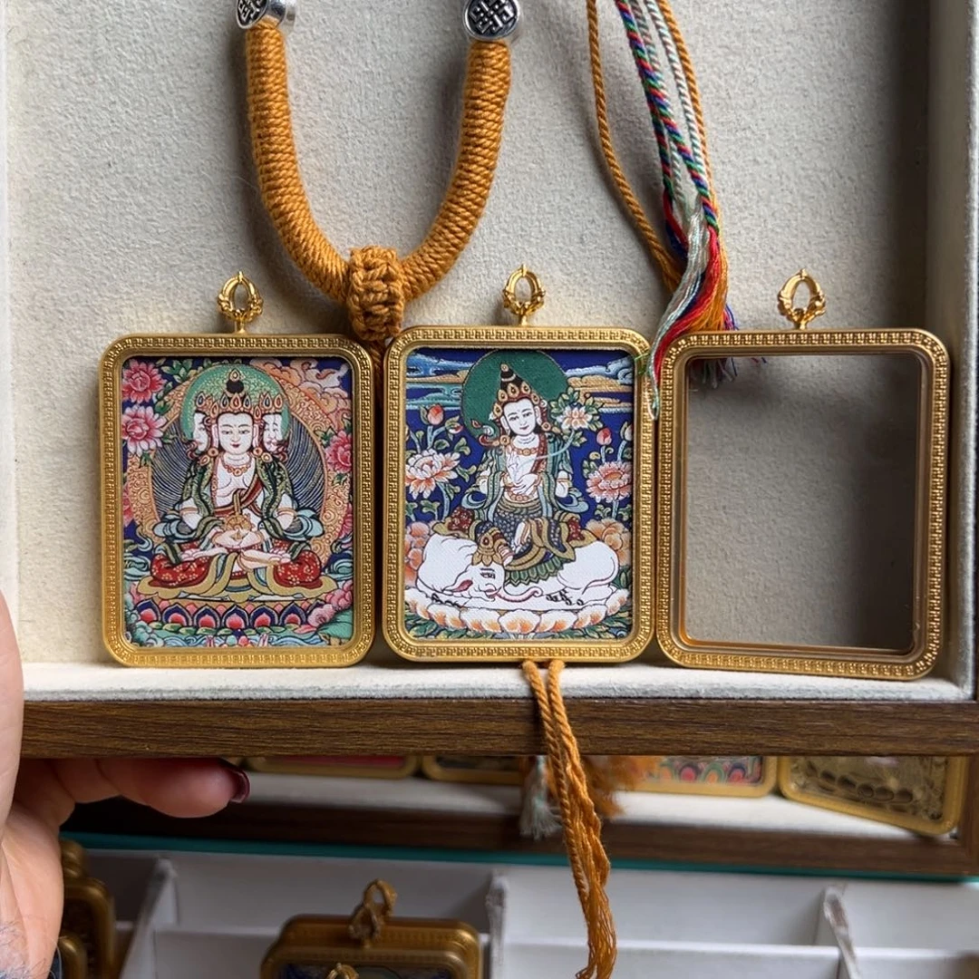 蓝***）吊坠双面定制 普贤 大日