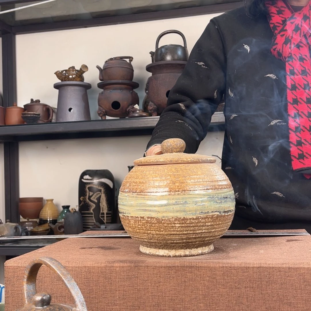 紫泥茶壶紫砂粗陶茶器