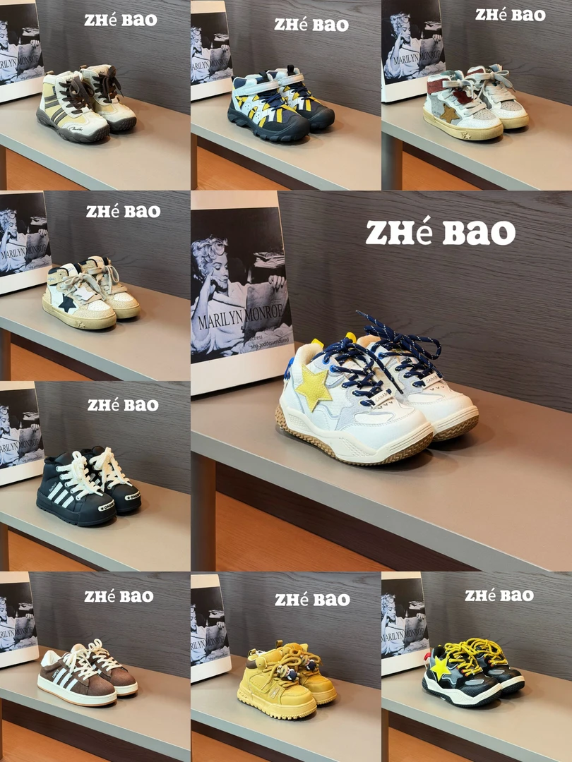 【哲豹】小丽精选~宠粉~儿童时髦百搭运动鞋轻便时尚休闲鞋002-033