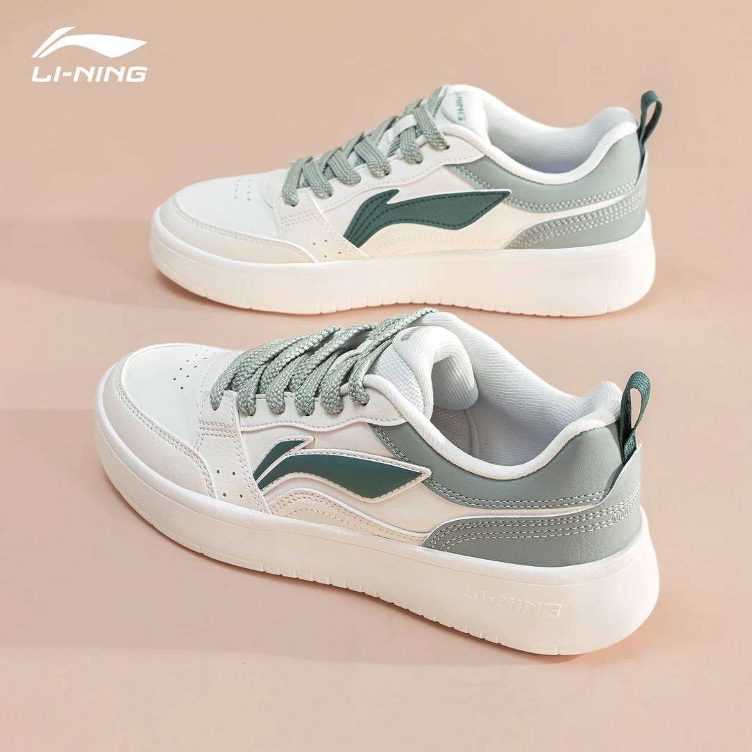 李宁元宝女鞋板鞋2025夏季低帮轻便透气运动鞋时尚潮流ins鞋子女