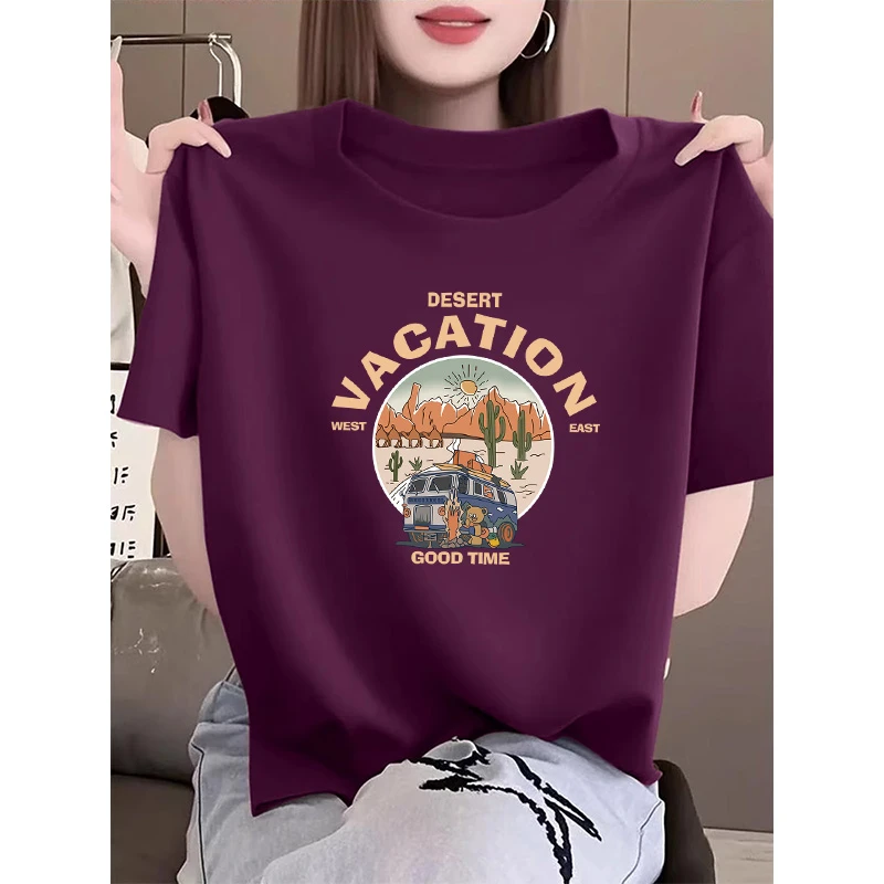 正肩纯棉圆领短袖t恤女装2025新款时尚百搭洋气减龄上衣夏季薄款