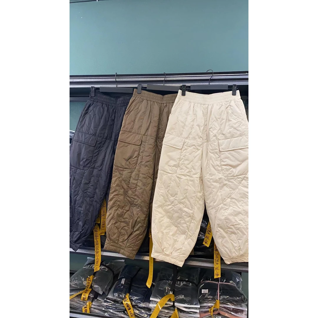 （拜年福利款）高品质休闲长九分俩大兜不带扣羽绒裤23015