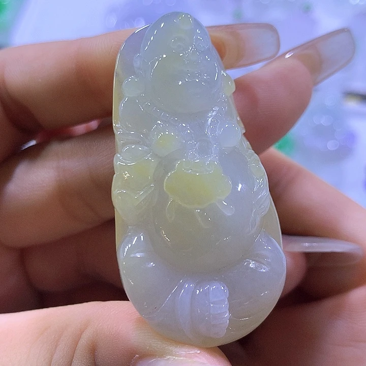 颈饰未镶嵌翡翠天然翡翠A货吊坠