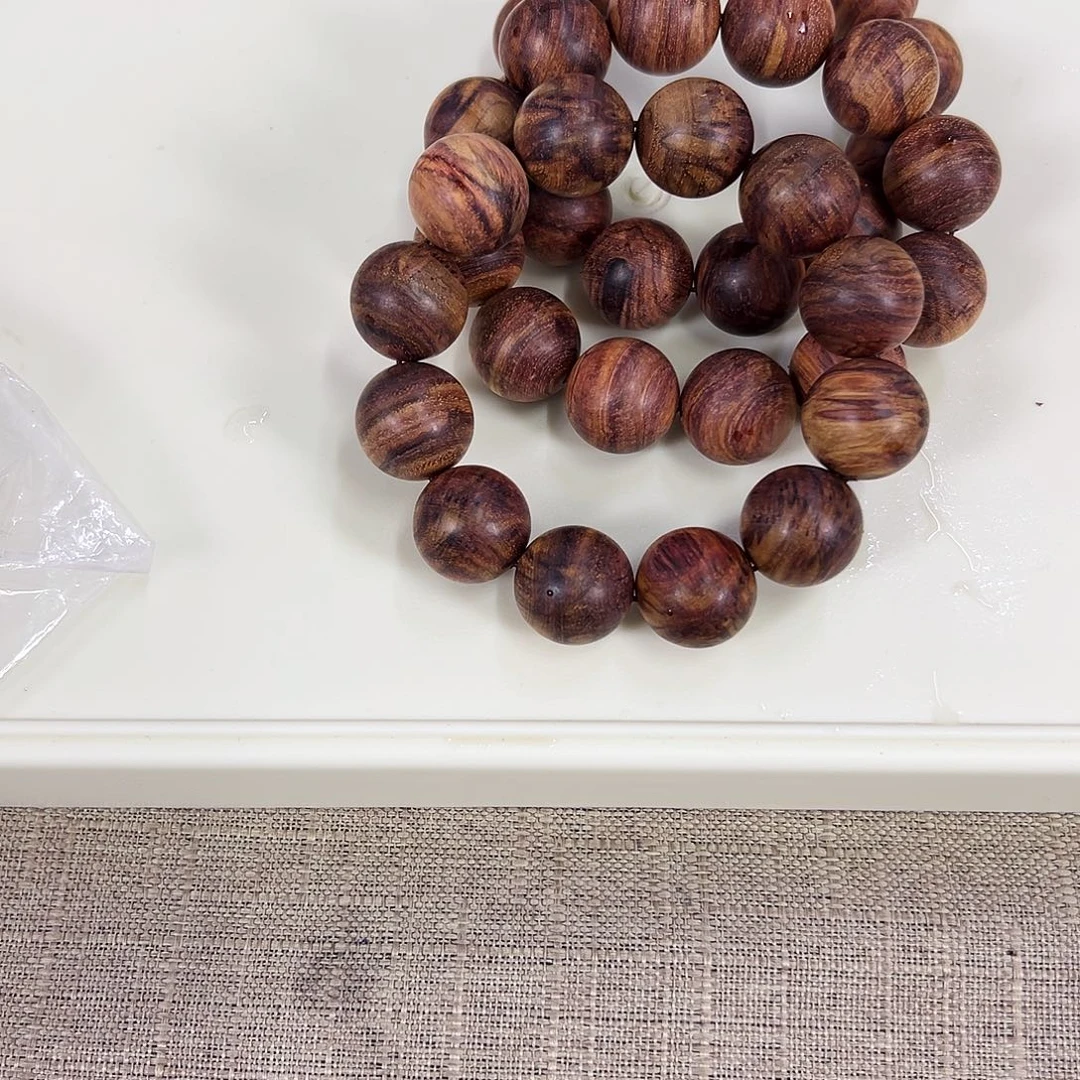 黄花梨/降香黄檀手串/手链20mm圆珠粗抛无胶无腊