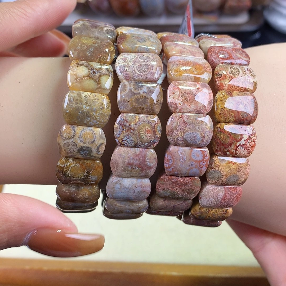 硅化珊瑚（珊瑚玉）未镶嵌吊坠(赠链)5号手排88一条