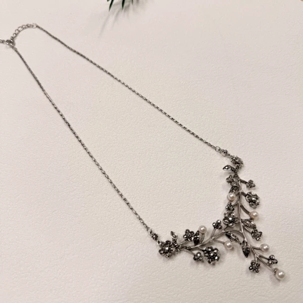 坠链均925银 【六六中古】孤品复古银饰项链ty1980链长37-44