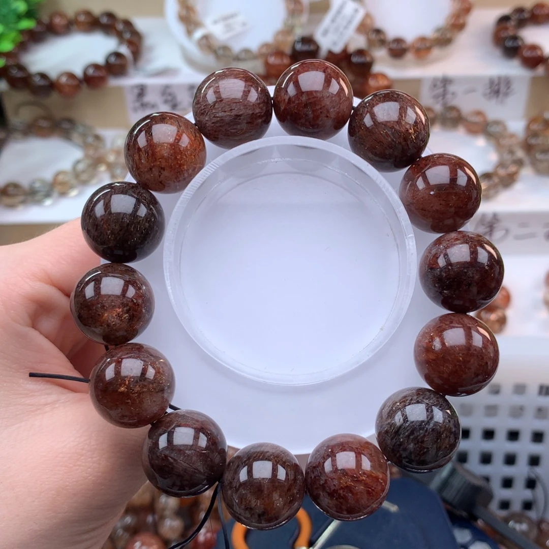 水晶未镶嵌手串黑金超七多样性发其一