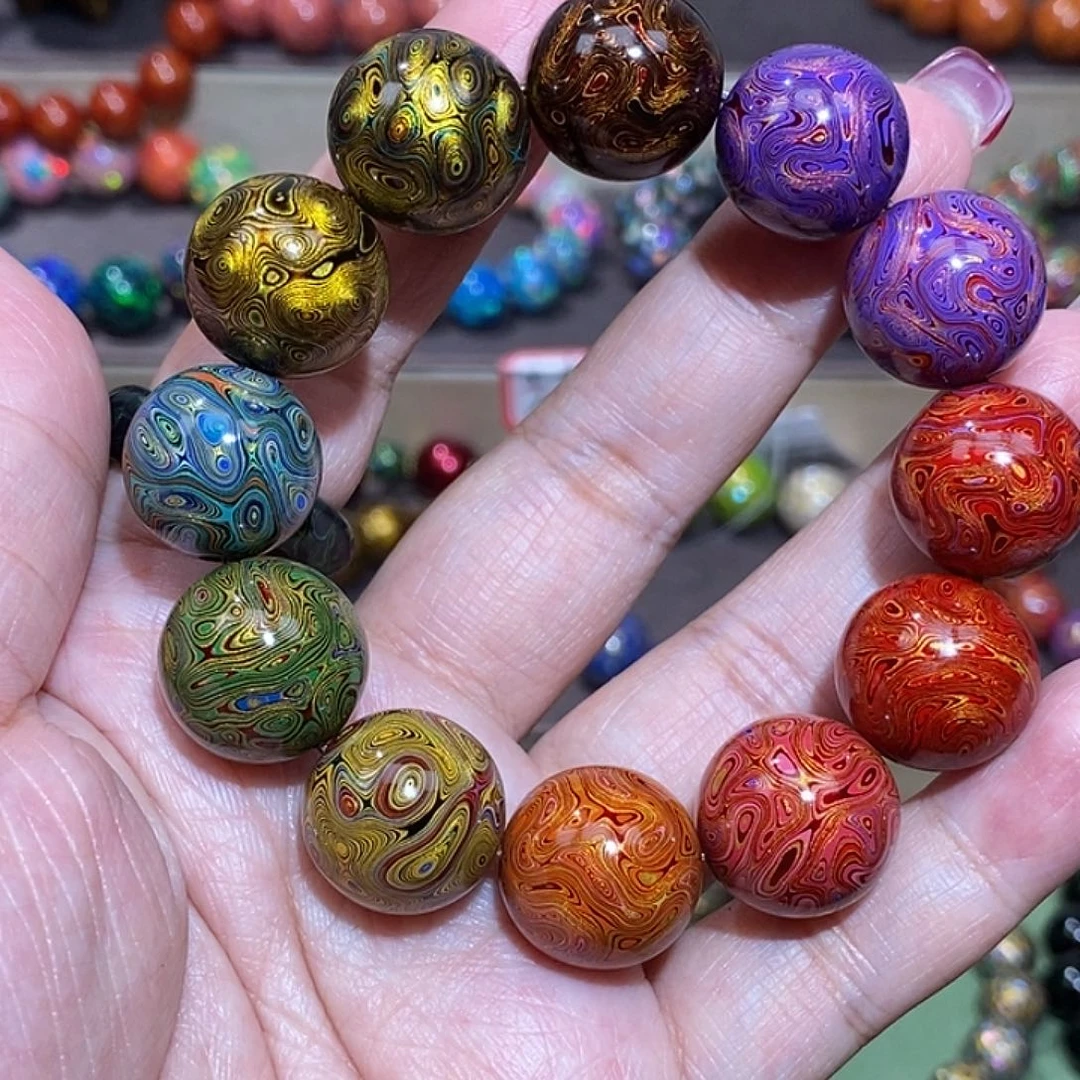 大漆珠1.5千层犀皮多宝