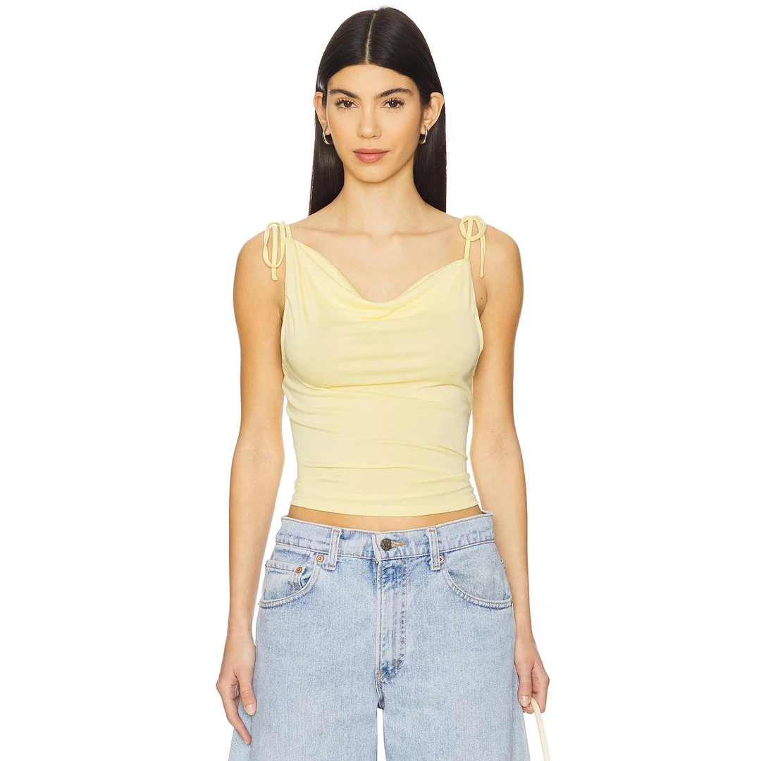 MORE TO COME BANKS 上装 黄色 背心吊带