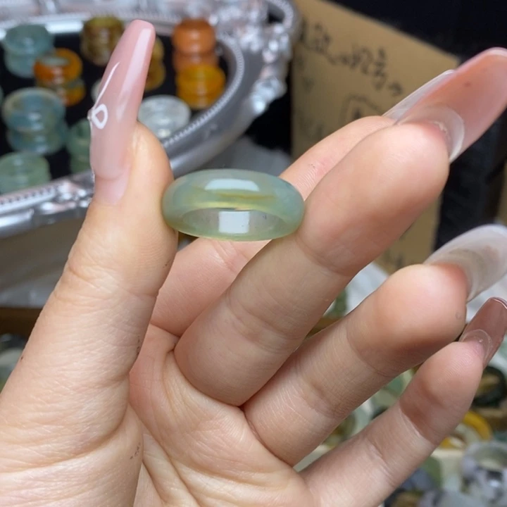 蛇纹石玉合金戒指52-16.6