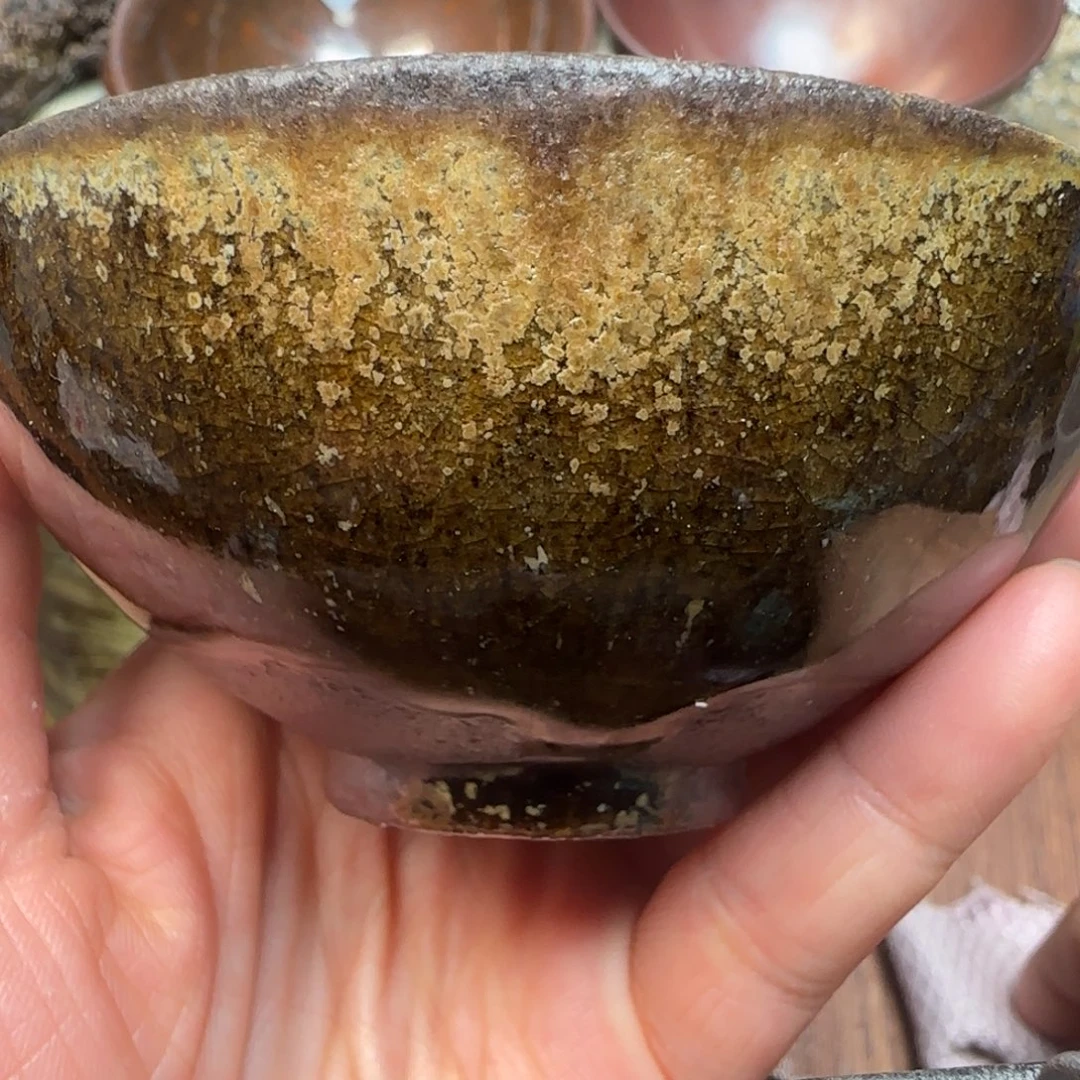 柴烧建盏茶盏茶杯656