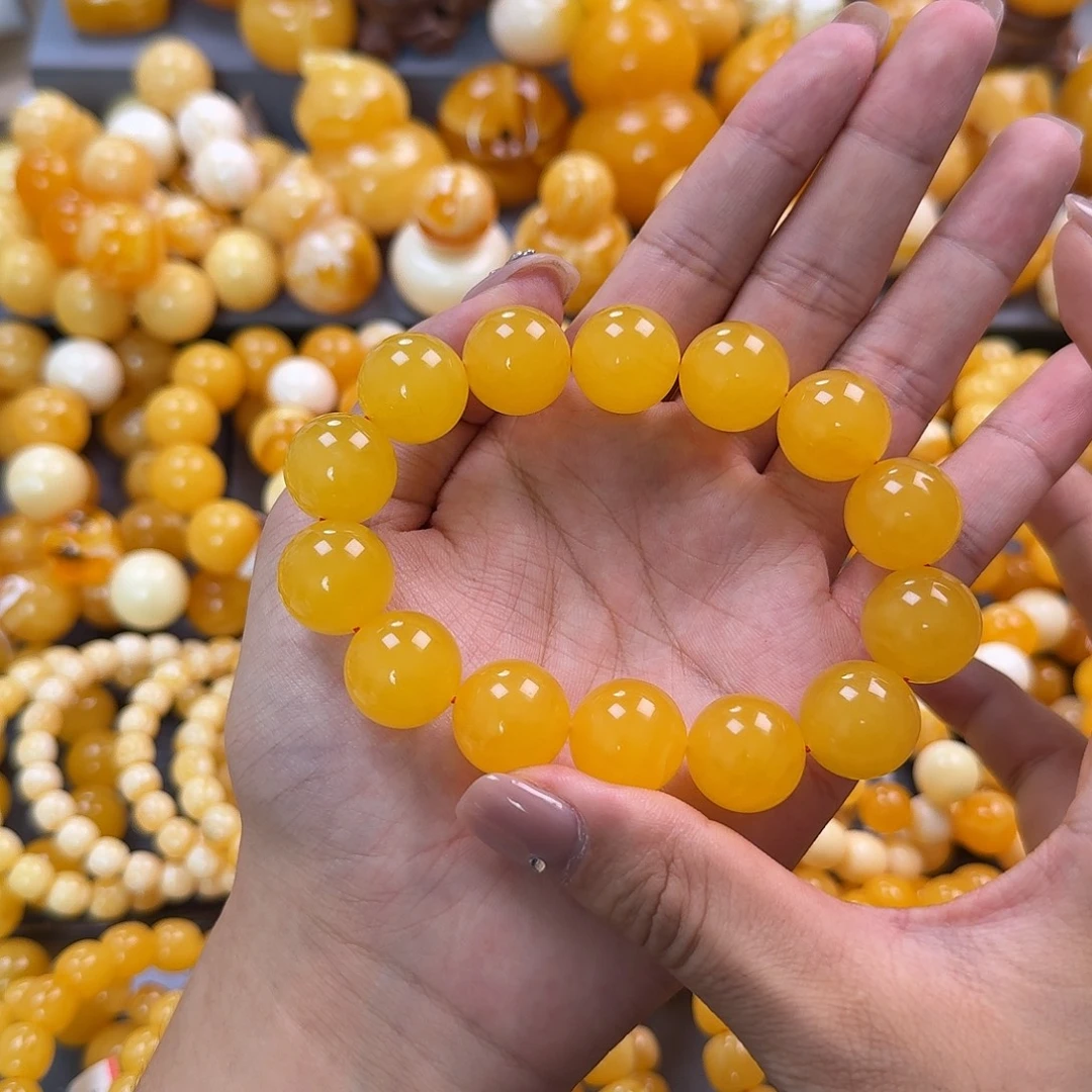 蜜蜡未镶嵌珠宝奇石同料17.5mm