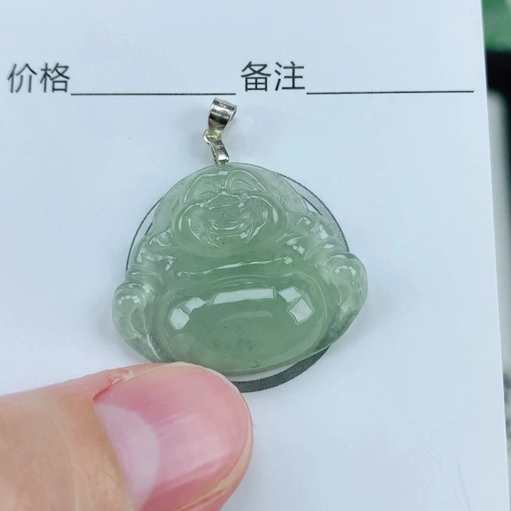 颈饰银S925镶嵌翡翠