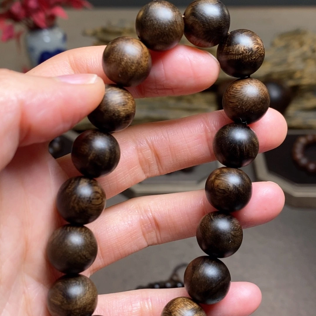 沉香手串越南芽庄白棋楠瘤疤1.2