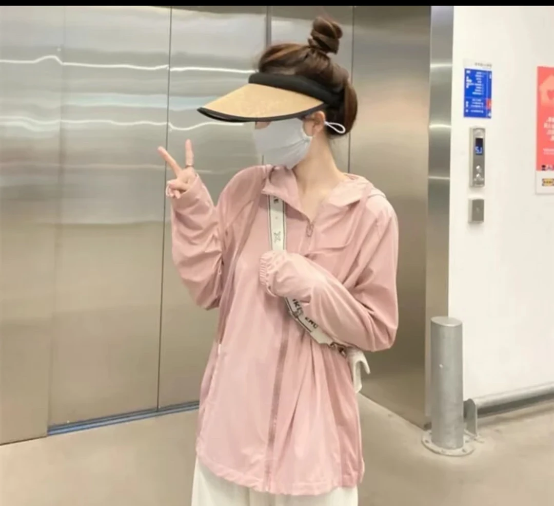 女士低饱和色系原纱型防紫外线轻薄透气冰丝防晒衣