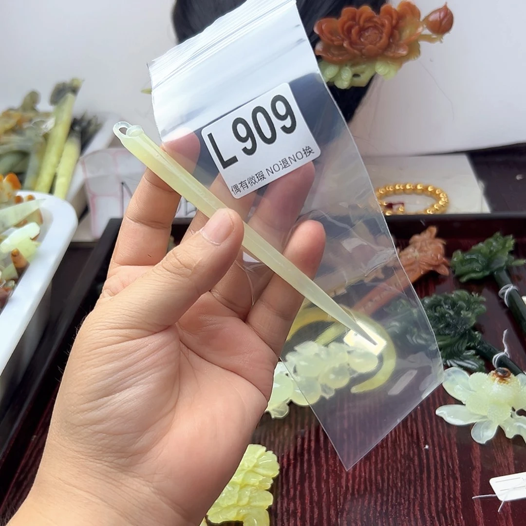 蛇纹石玉合金发饰乄*°