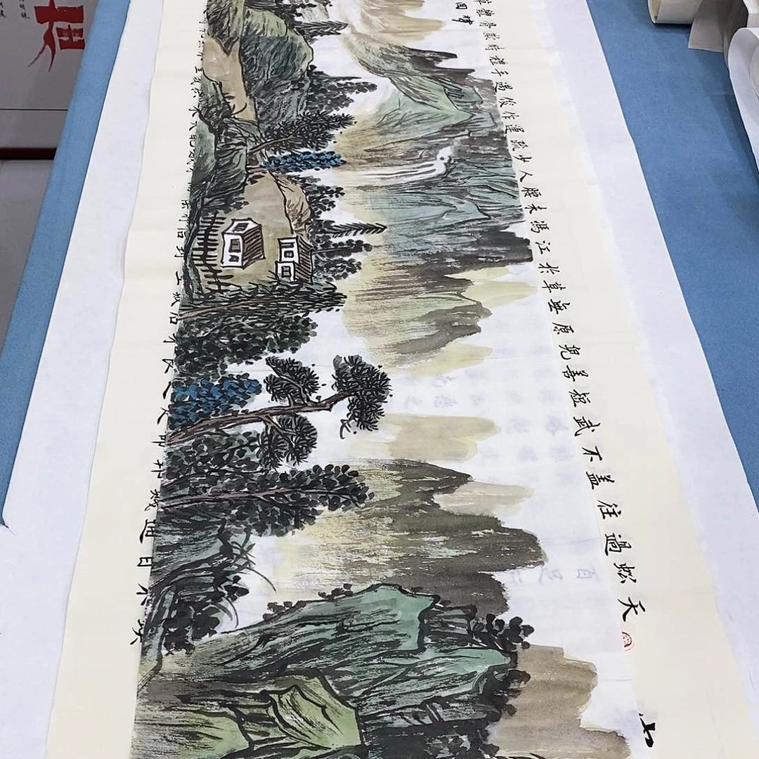 书法山水画140×35…………