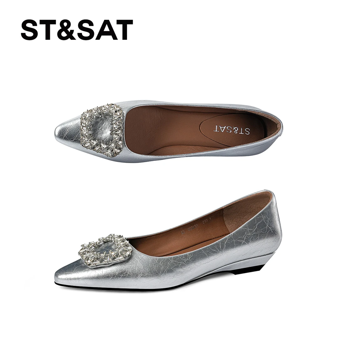 舒适时尚单鞋低跟百搭跟鞋尖头浅口休闲一脚蹬女鞋