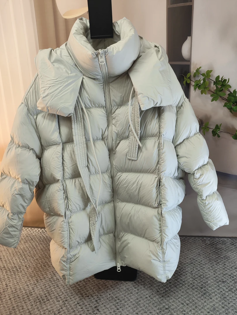 伴月伊人福利款连帽羽绒服3295