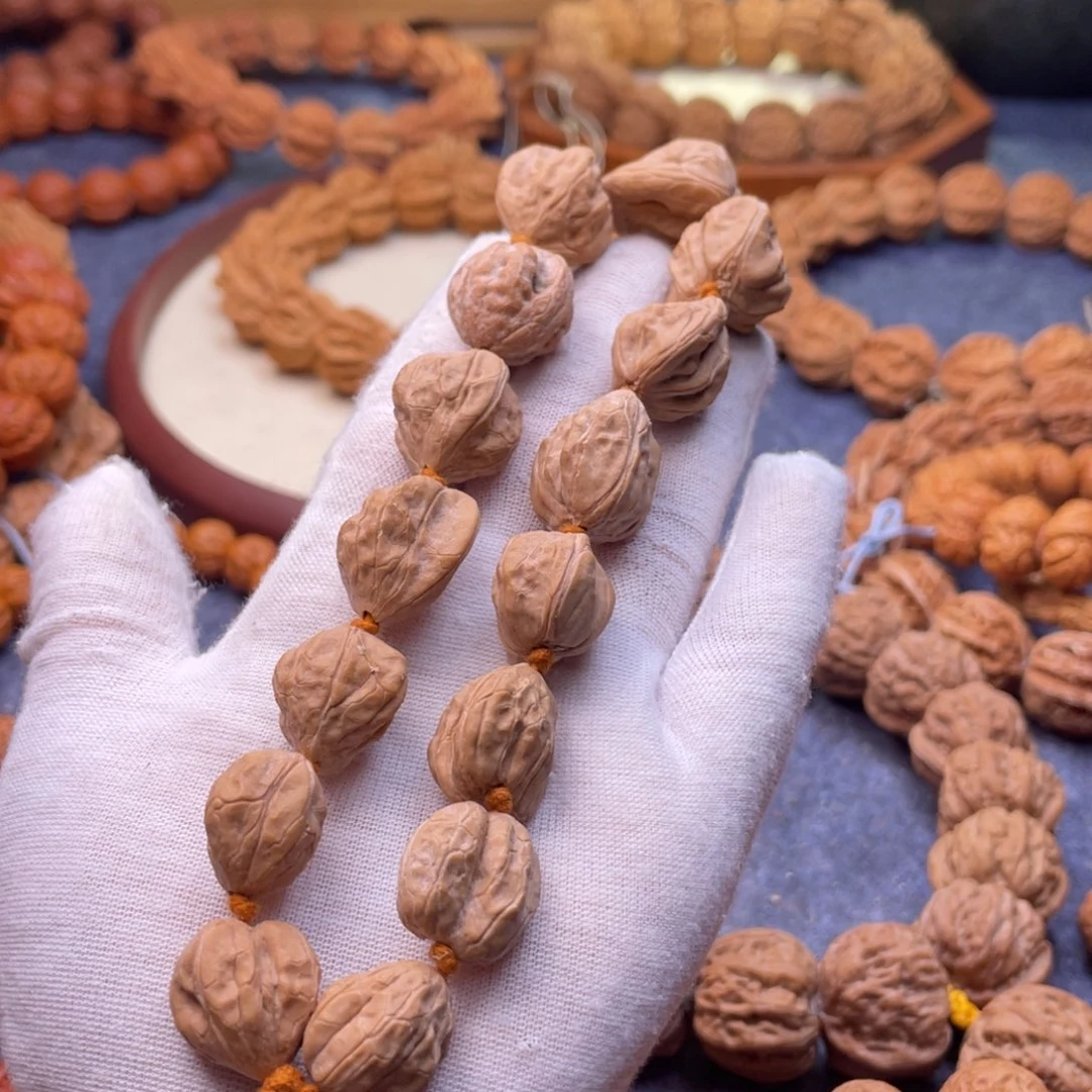 文玩核桃手串麻核桃南瓜异形微瑕