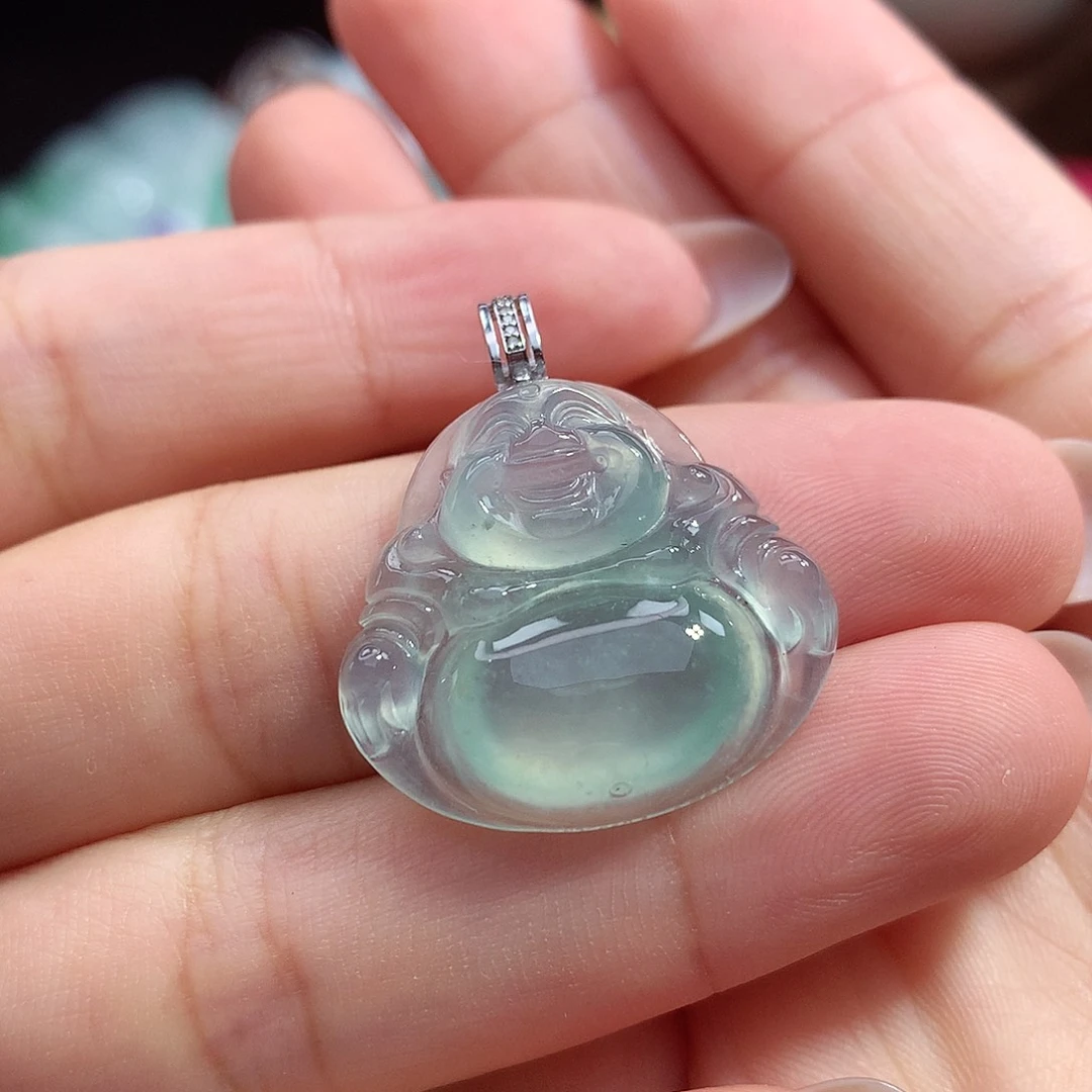 翡翠未镶嵌颈饰光****n佛公