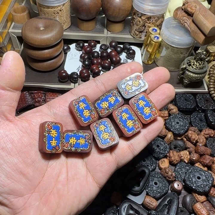 手串/手链檀香木紫檀平安小牌子