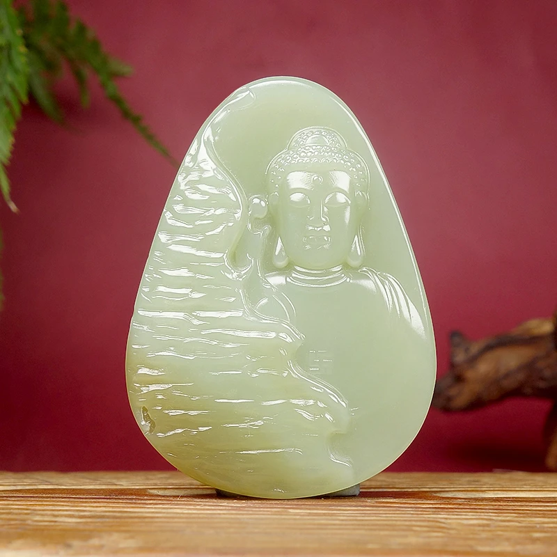 和田玉黄口佛挂件520