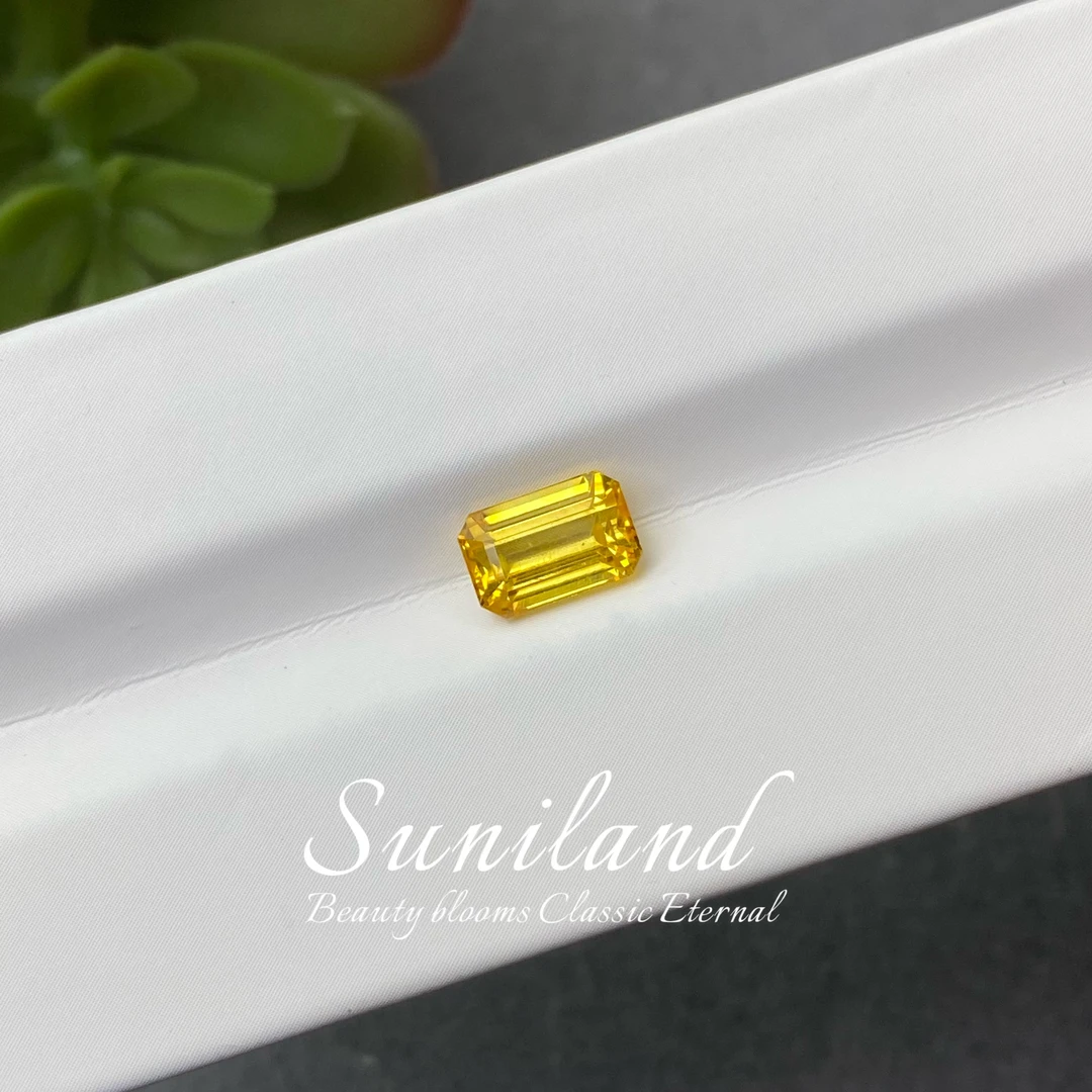 C280-2.05ct-八角形天然老烧金丝雀黄蓝宝石/GRC证书2501200155