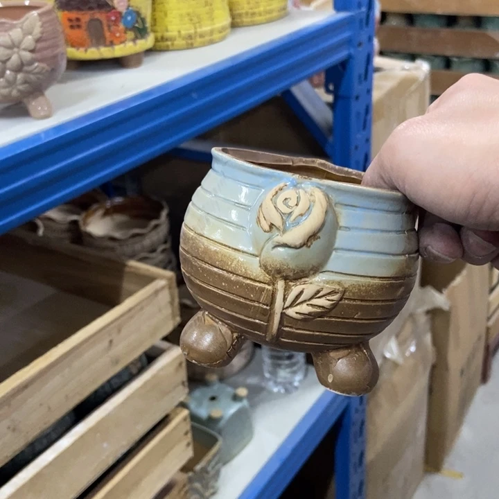 陶瓷花盆单场满9.9发9*8.5