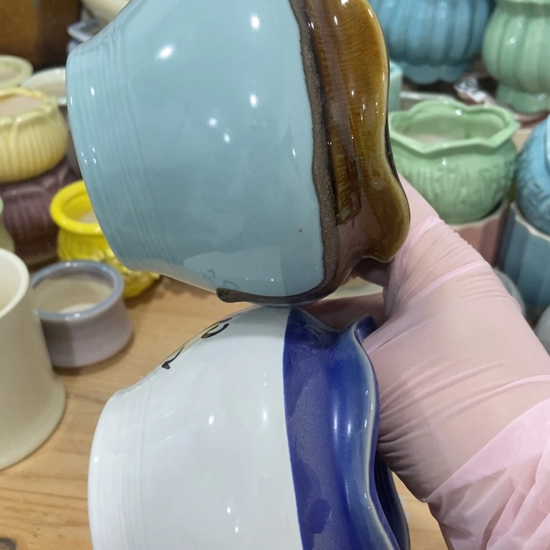 红陶高温陶瓷花盆