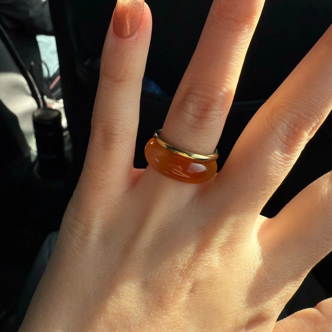 铜合金戒指 高级感轻奢款女男士素圈金色戒指小众饰品 MM752