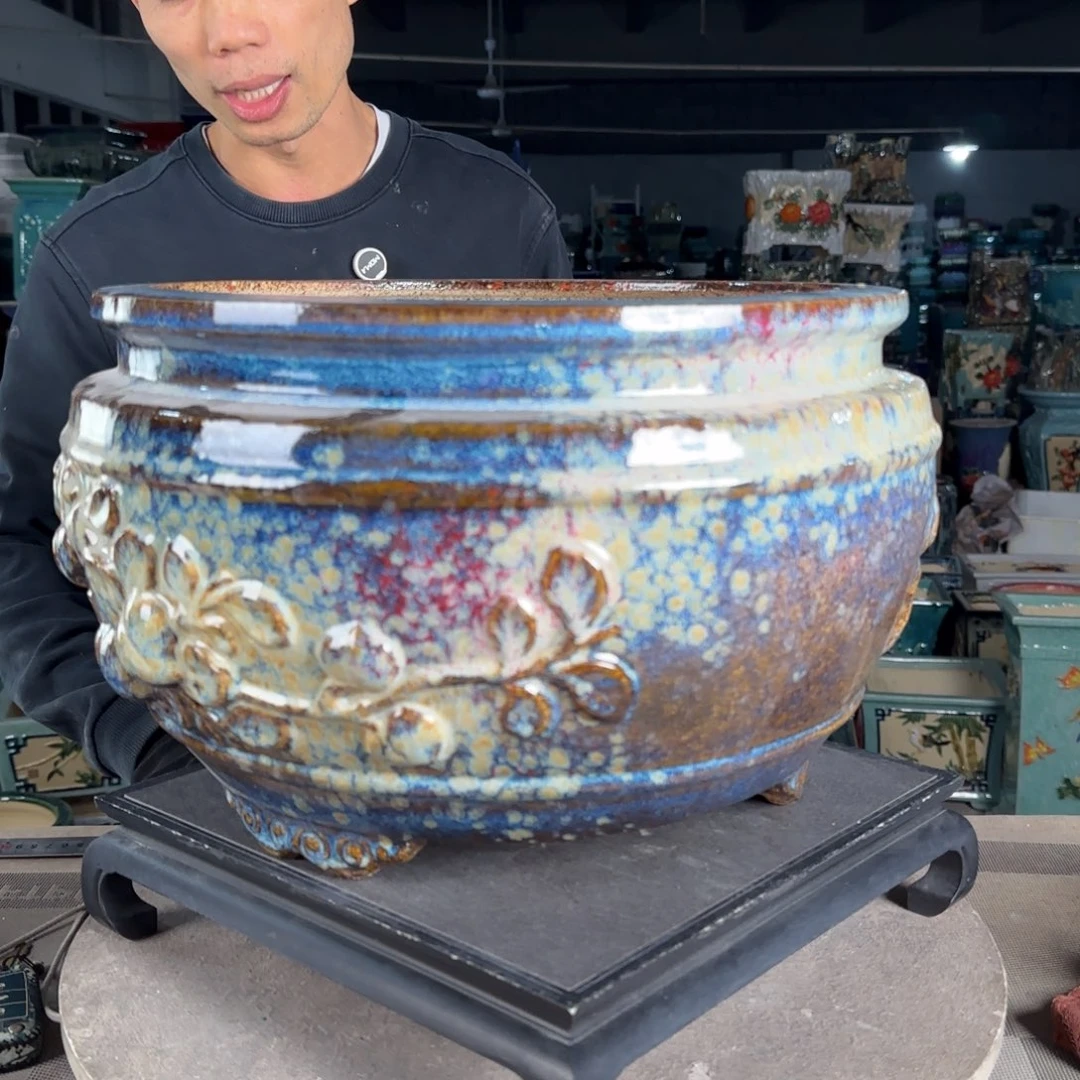 一风堂石湾花盆。微瑕