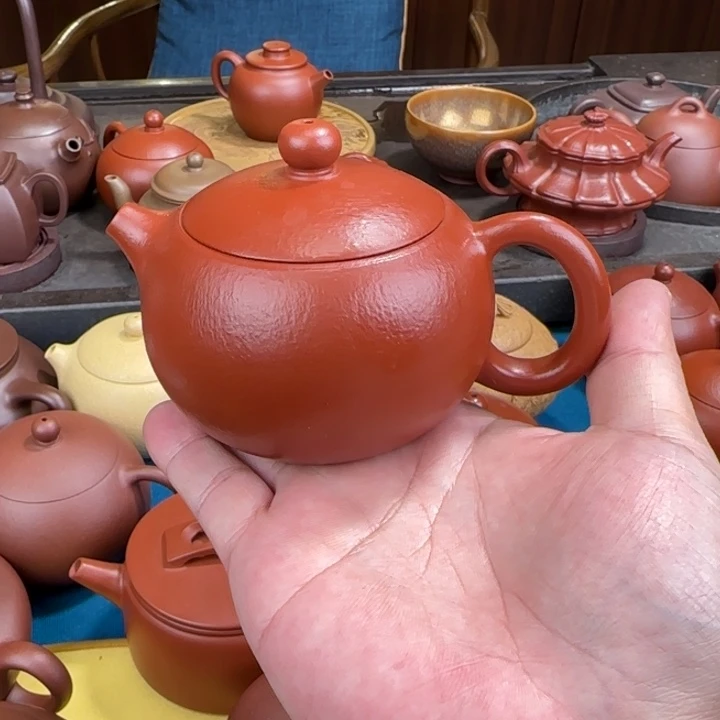 紫砂茶壶朱泥西施