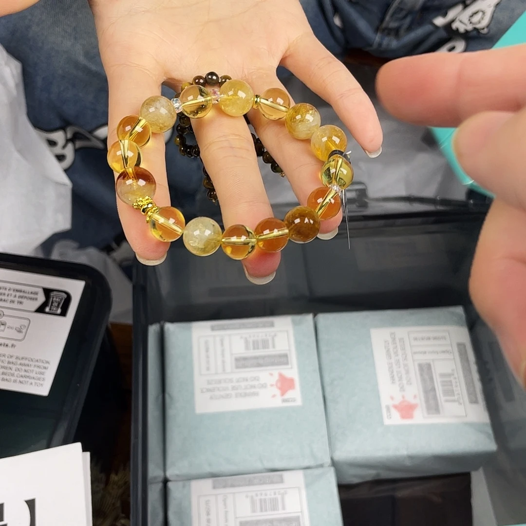 手串银S925镀金镶嵌水晶