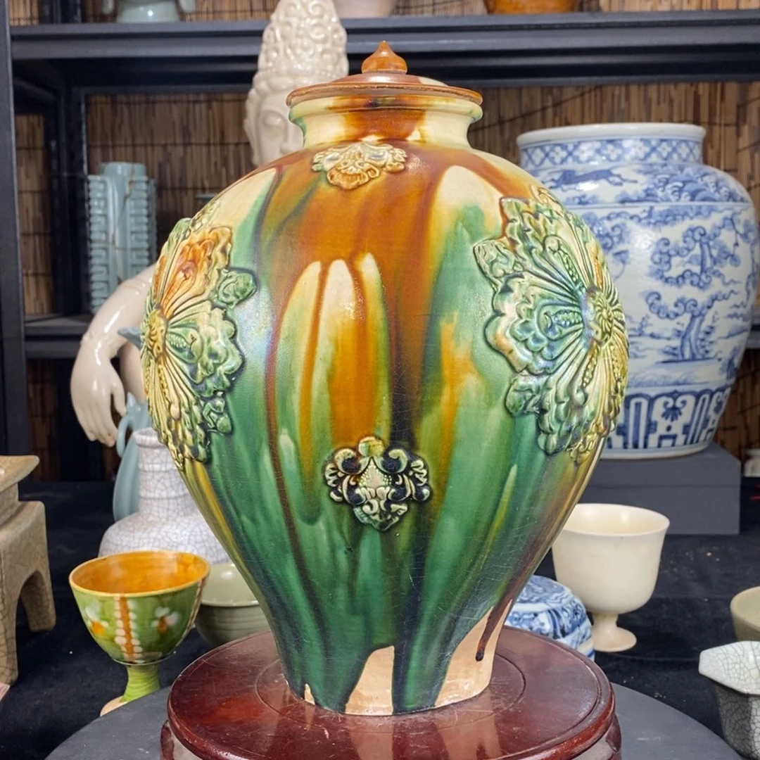 摆件三彩瓷器瓷器