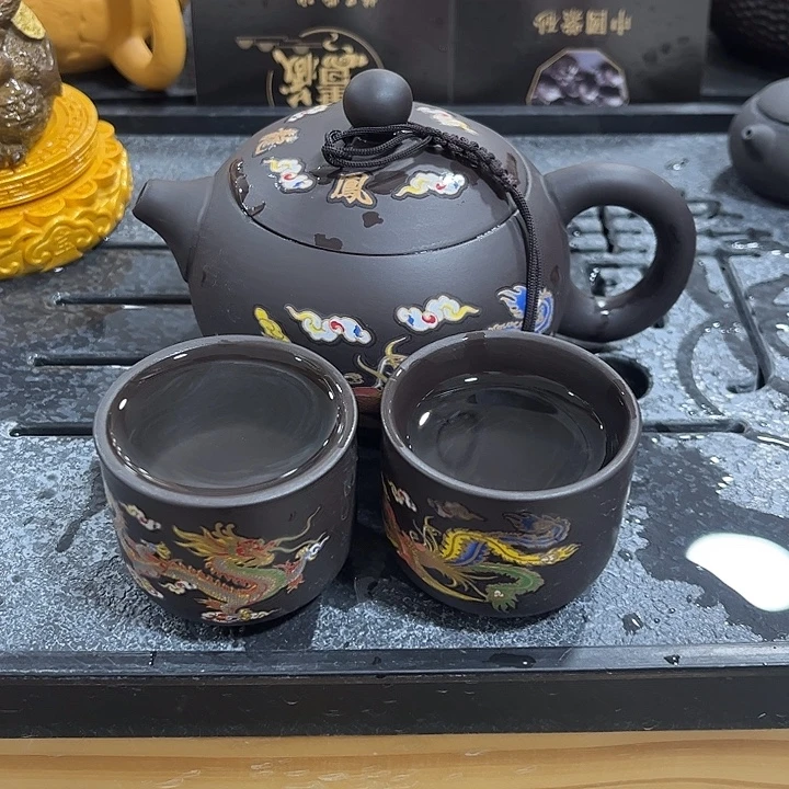 紫砂茶案紫砂壶一壶2杯
