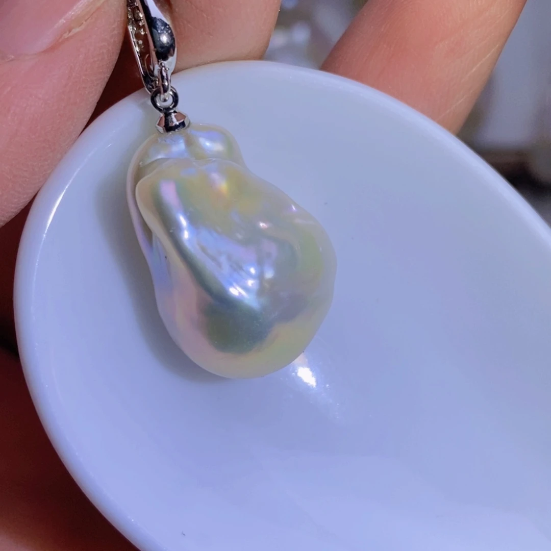 淡水珍珠银S925镶嵌淡水珍珠