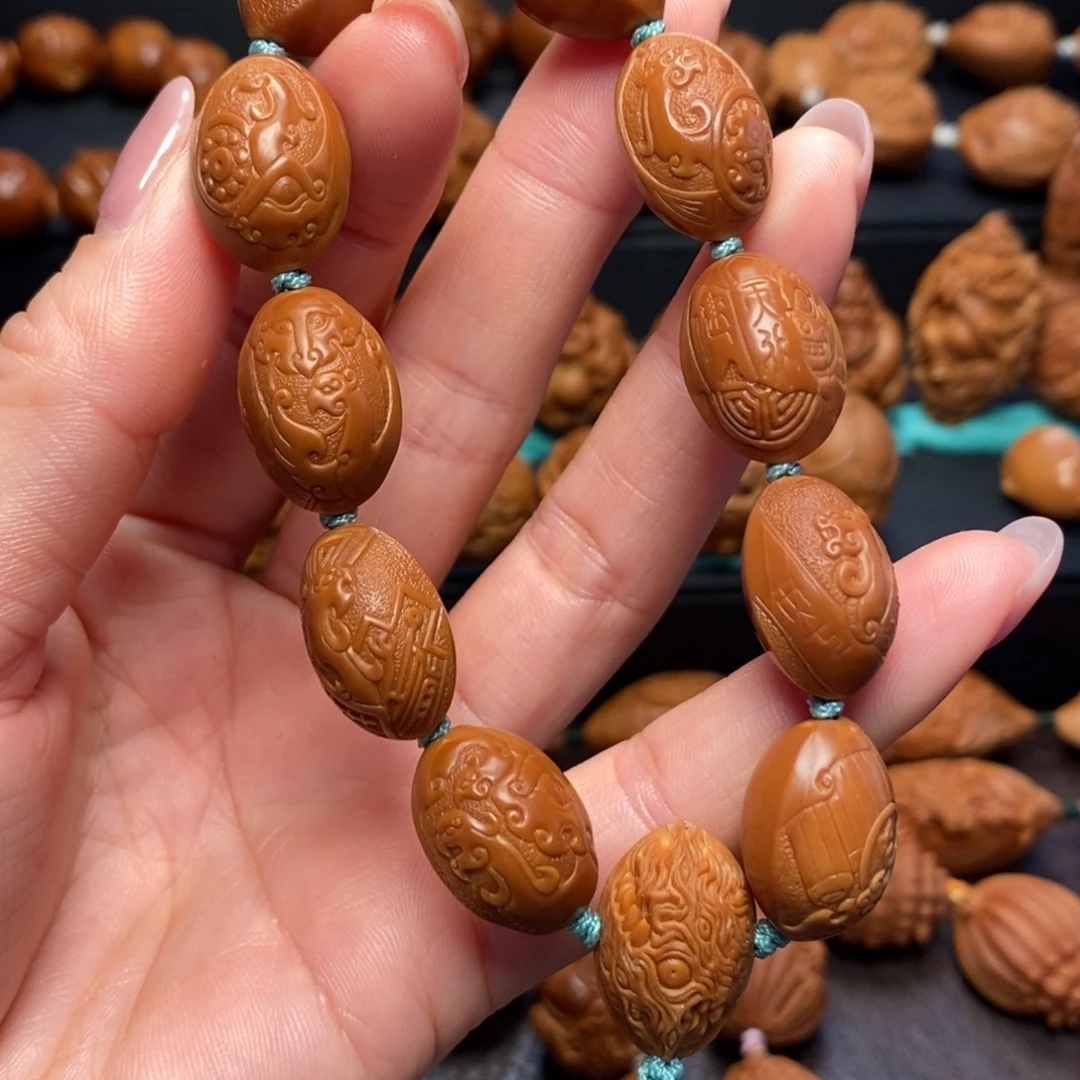 橄榄核手串/手链1.4浮雕兽面