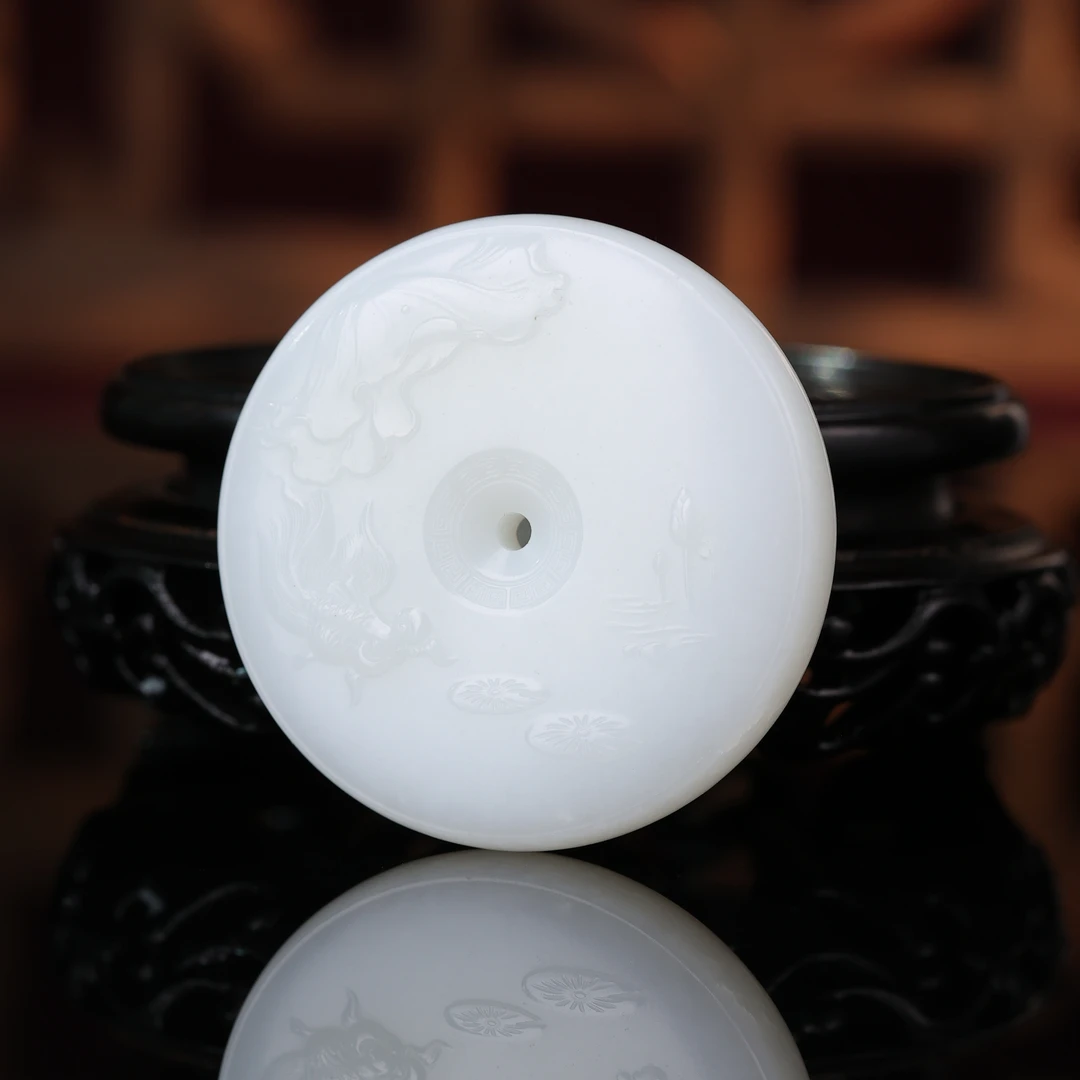 和田玉白玉平安扣2508240381