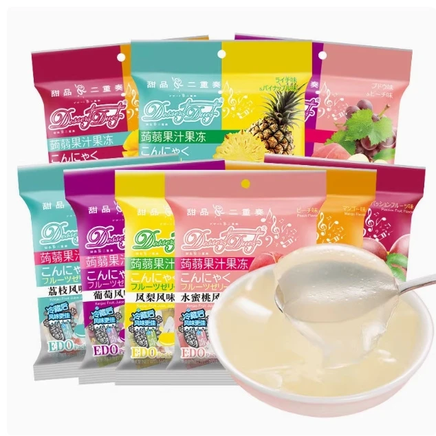 【到期25年8月4】EDO Pack甜品二重奏蒟蒻果汁果冻300g*4