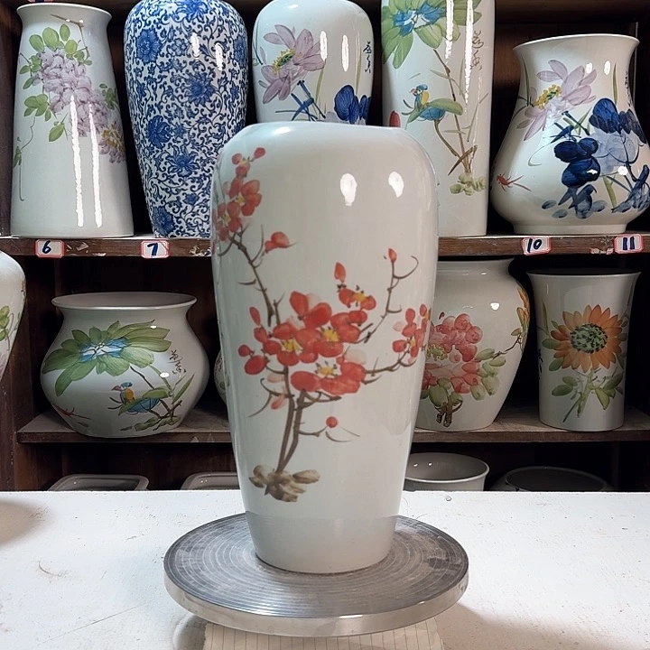 瓶大萝卜红梅花新款新款陶瓷