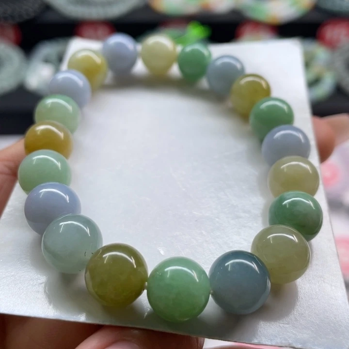 未镶嵌手链翡翠卡9.9有纹