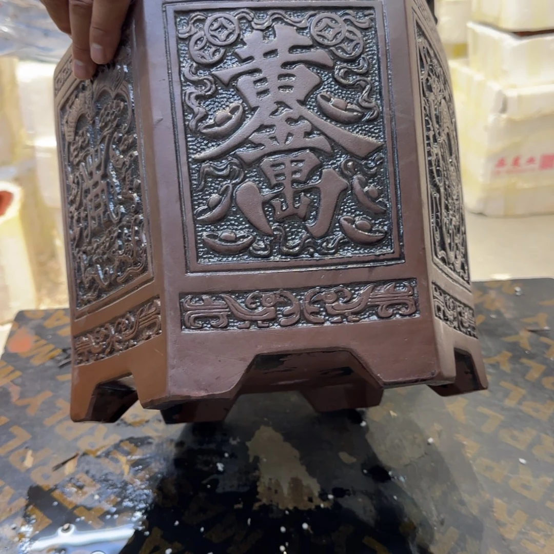 紫砂花盆口径25.22口径