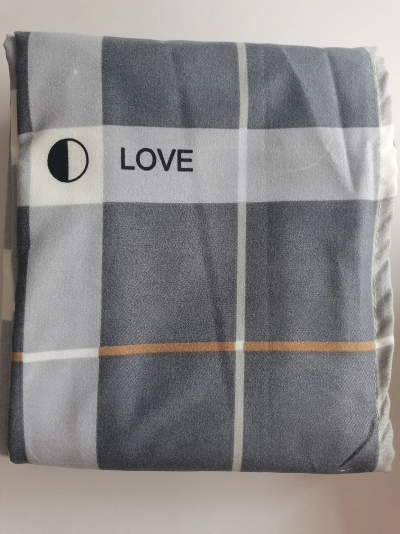 【新人专属】灰色格子单人床单 140*220CM印花斜纹学生宿舍亲肤