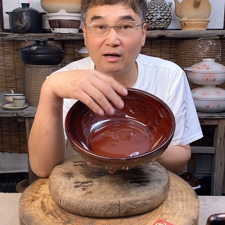 高浮雕陶土拌菜盆